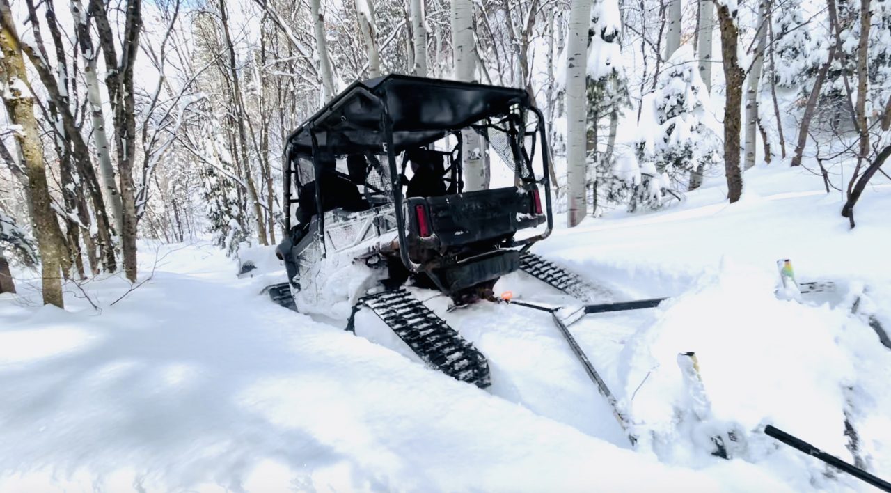 Deep snow grooming