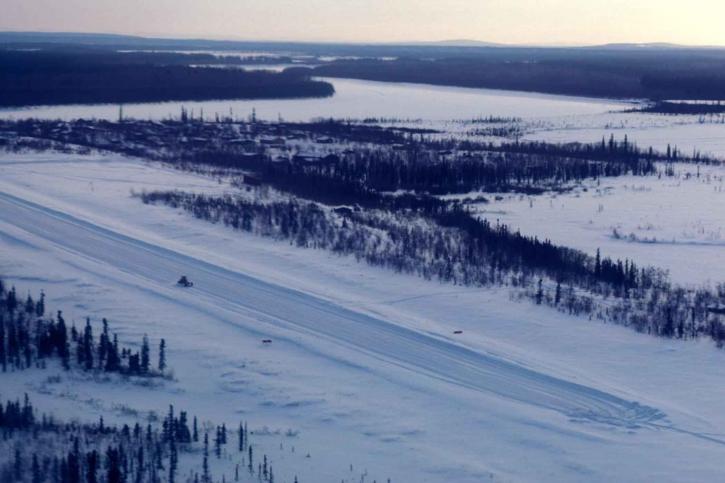 snow runway -- Landing Strip in the Winter